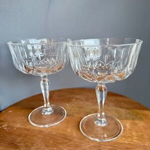 Set of 2 Champagne Coupe Cocktail Glasses RCR Opera Clear 7 oz Discontinued